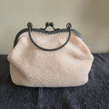 Crochet Nylon Crean Purse ON SALE